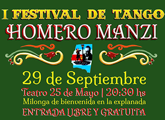Para el domingo se anunció el festival de tango «Homero Manzi»