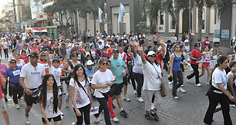 La municipalidad invitó a su marcha «Por una comunidad saludable»