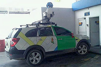 Las cámaras de Google Street View toman fotos en Santiago
