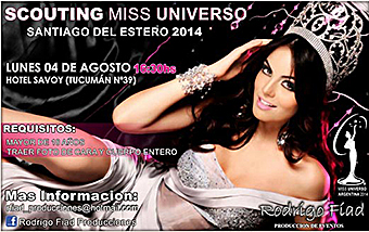 El sábado 9 preseleccionarán una chica para que compita por el título de Miss Universo 2014