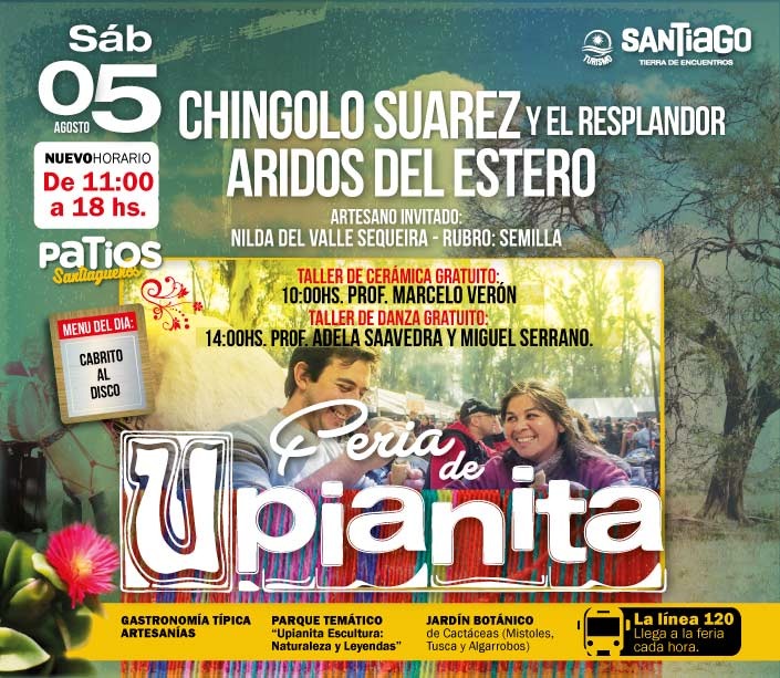 Chingolo Suarez y Aridos del Estero este sábado en Upianita