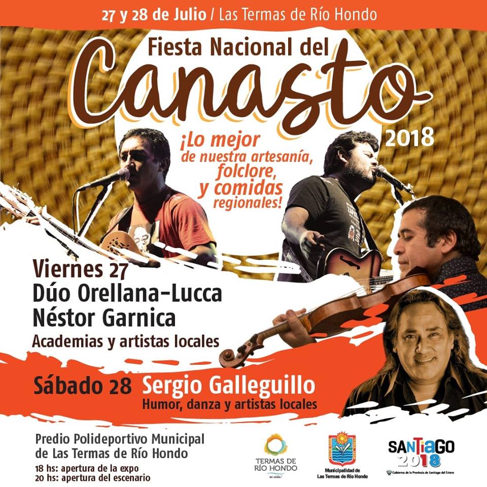 Este fin de semana Termas de Rio Hondo vivirá el Festival del Canasto