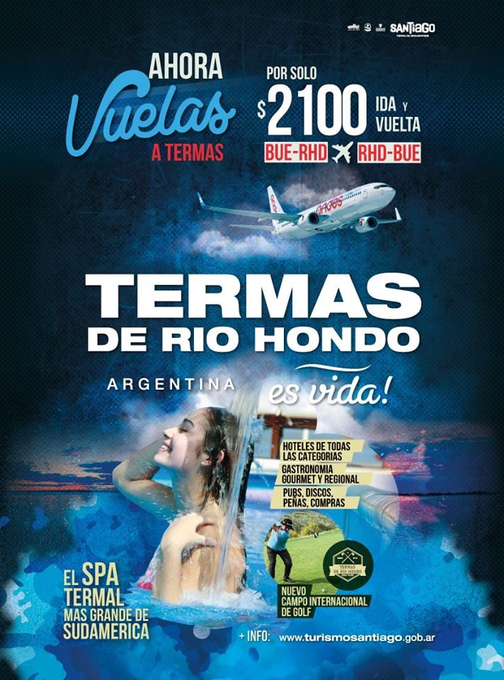Viaja a Termas de Rio Hondo- Buenos Aires por solo $2.100