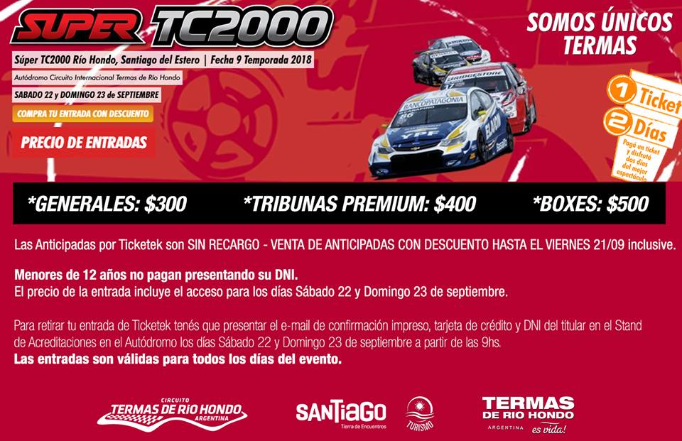 El Super TC 2000 vuelve al Autódromo  Termas de Río Hondo