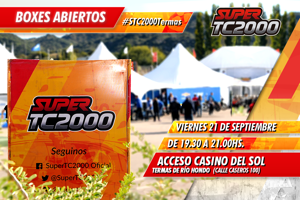 Súper TC2000 tendrá Boxes Abiertos en pleno centro de Termas de Río Hondo