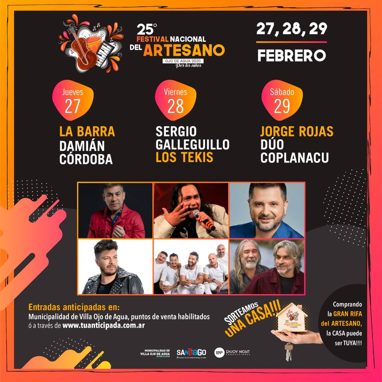 El Festival del Artesano tendrá 3 noches mágicas: Cuarteto, Carnaval y Folclore