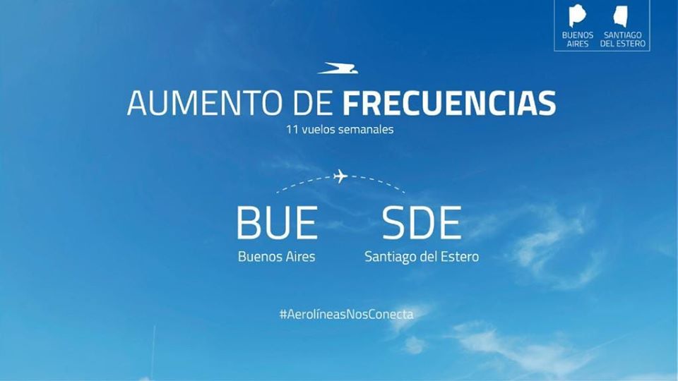 Aerolíneas Argentinas tendrá mas vuelos entre Santiago y Buenos Aires
